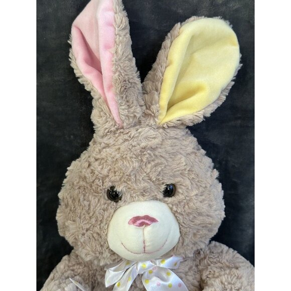 Kellytoy Brown Bunny Rabbit Plush Stuffed Animal Easter 20” Colorblock - Picture 3 of 11
